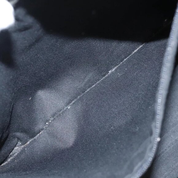 Burberrys Nova Check Blue Label Hand Bag Nylon Khaki Silver Auth hs1707 - Picture 14 of 16